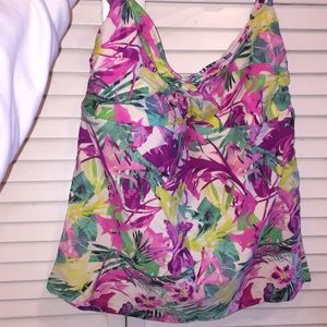💛 tropical pattern tankini top